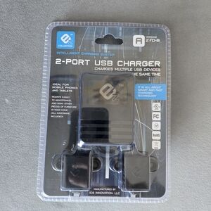 EZ Collection Mountable 2-Port USB Charger New Sealed